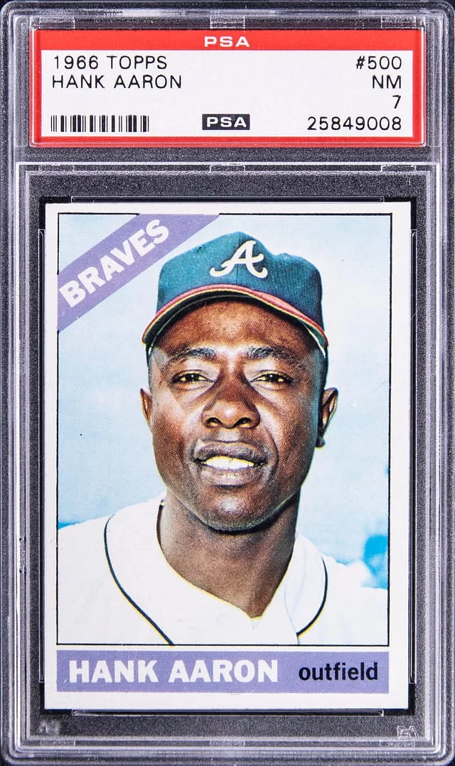 1966 Topps Hank Aaron #500 card image