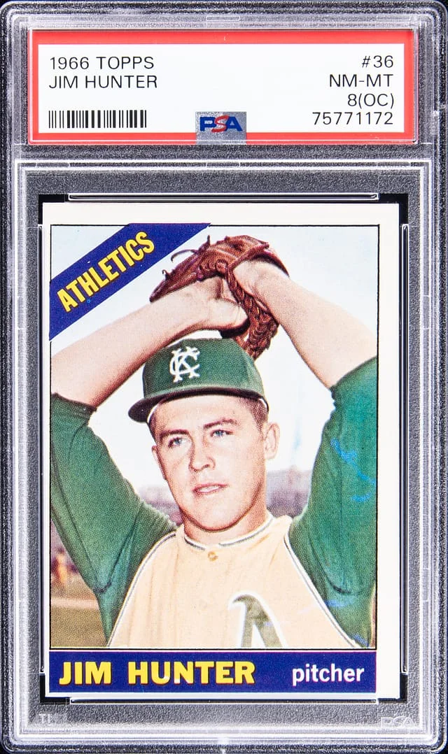 1966 Topps Jim "Catfish" Hunter #36 card image