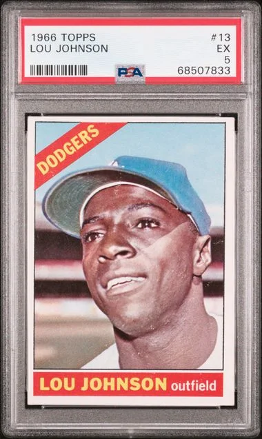 1966 Topps Lou Johnson #13 card image
