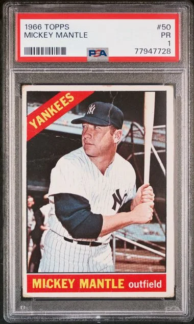 1966 Topps Mickey Mantle #50 card image
