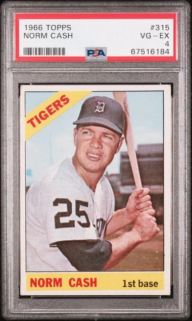 1966 Topps Norm Cash #315 card image
