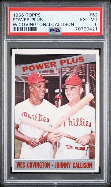 1966 Topps Power Plus W.Covington/J.Callison #52 card image