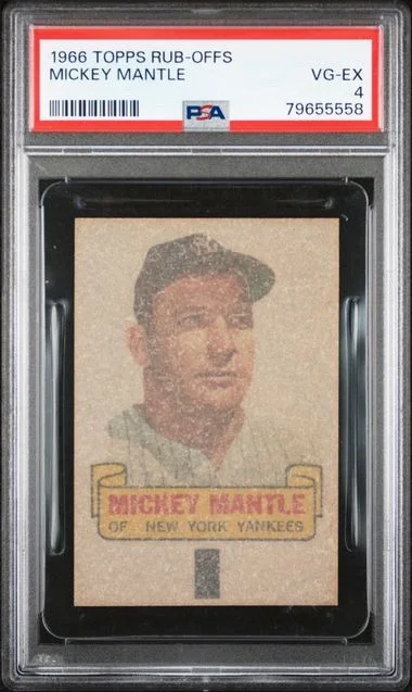 1966 Topps Rub-Offs Mickey Mantle #no-number card image