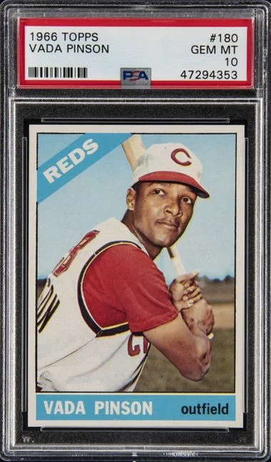 1966 Topps Vada Pinson #180 card image