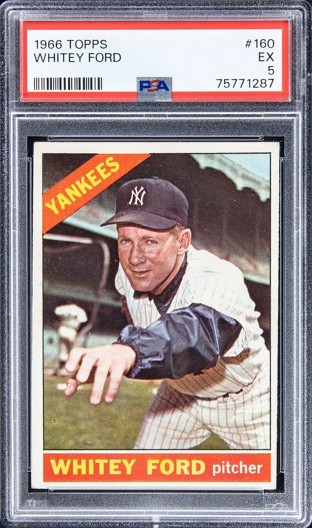 1966 Topps Whitey Ford #160 card image