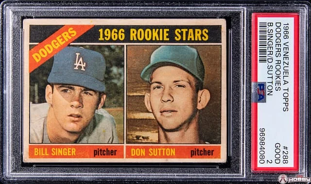 1966 Venezuela Topps Dodgers Rookies Don Sutton #288 card image