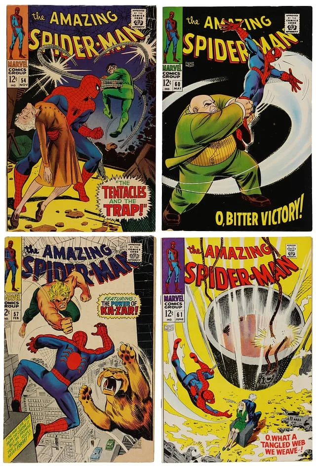 1967-68 Marvel) 4 Books - Raw Cover Appearance of Gwen Stacy #1st card image