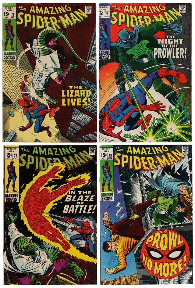 1967-69 Marvel) 4 Books - Raw Appearance of Prowler (Hobie Brown) #1st card image