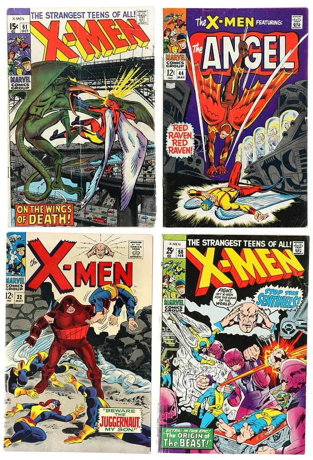 1967-70 Marvel) 4 Books - Raw - 3rd Appearance of Juggernaut, SA Appearance of Red Raven #1st card image