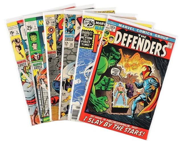 1967-83 Marvel) 6 Books - Raw Appearance of the Defenders - First Solo Appearance of Moon Knight #1st card image