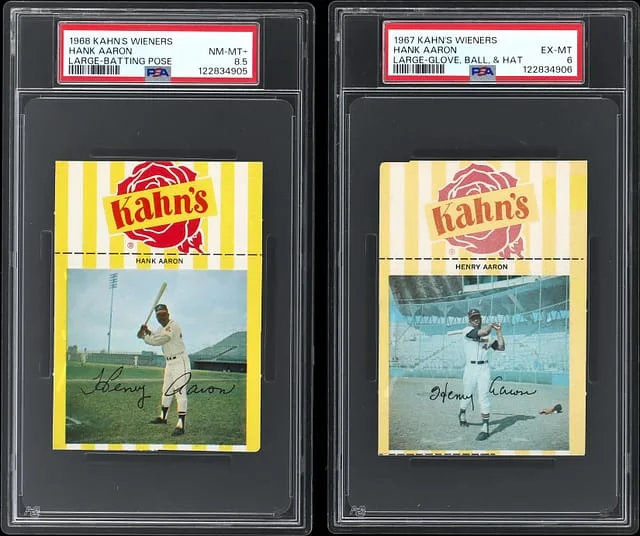 1967 , Kahn's Wieners Hank Aaron #1968 card image