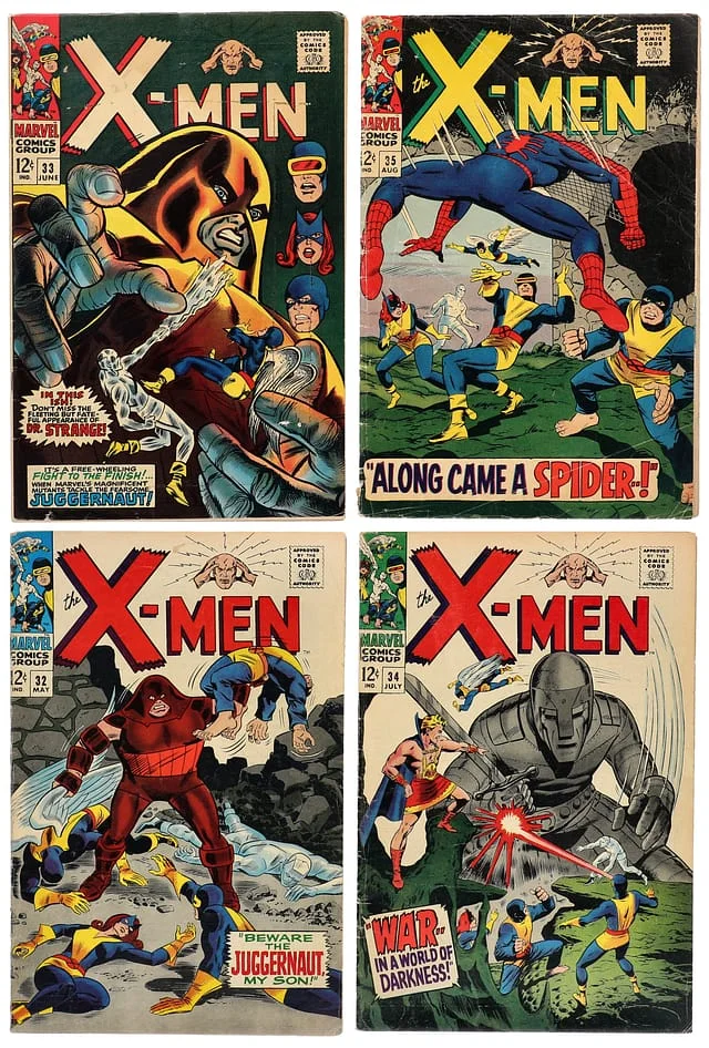 1967 Marvel) 4 Books - Raw - 1st Appearance of Changeling, Appearance of Juggernaut #3rd card image