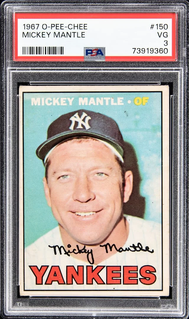 1967 O-Pee-Chee Mickey Mantle #150 card image