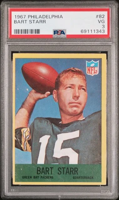1967 Philadelphia Bart Starr #82 card image