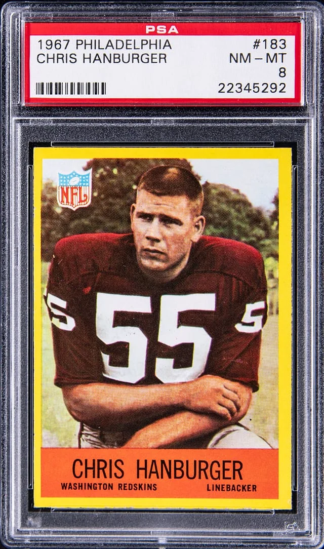 1967 Philadelphia Chris Hanburger #183 card image