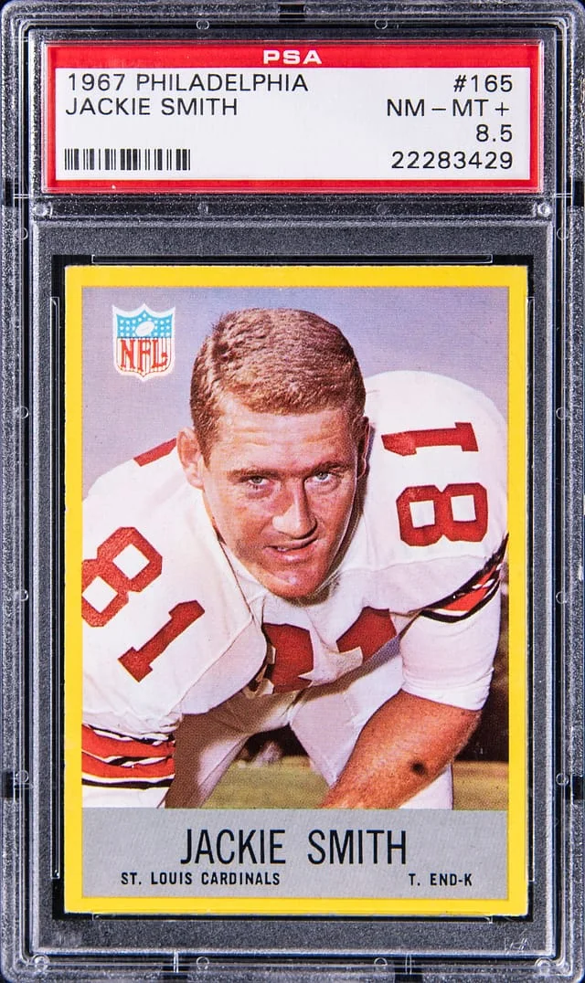 1967 Philadelphia Jackie Smith #165 card image