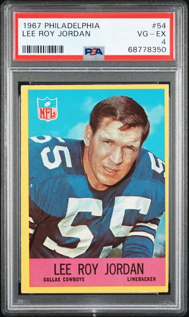 1967 Philadelphia Lee Roy Jordan #54 card image