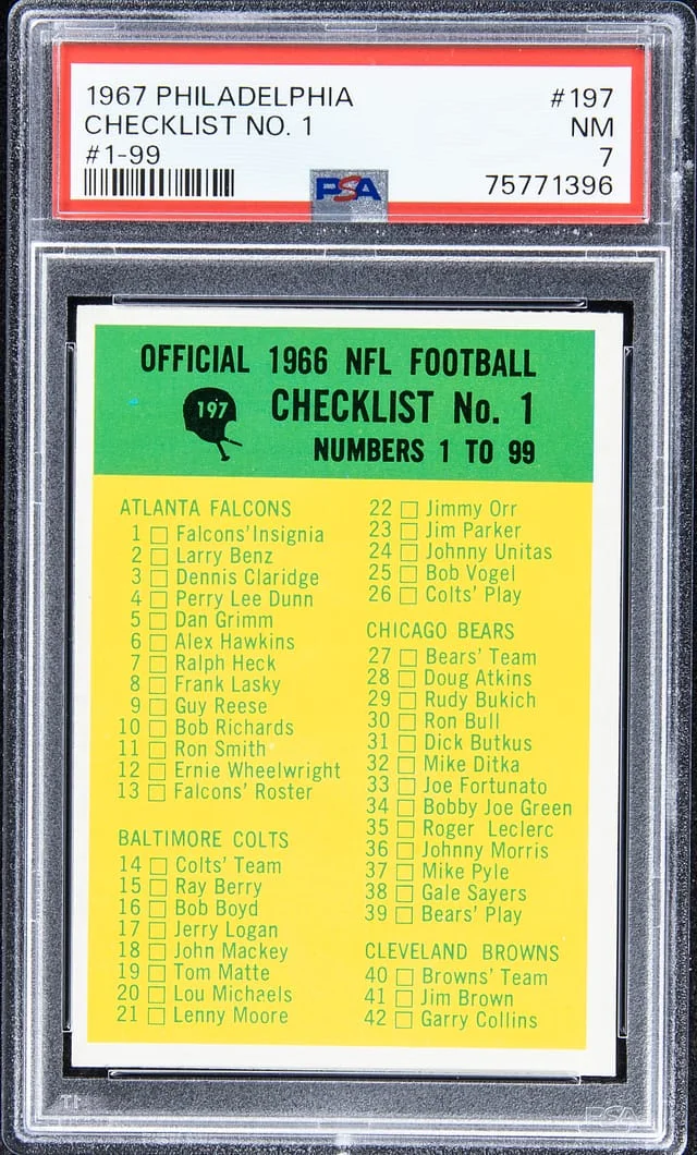1967 Philadelphia No. 1 #1-99 #197 card image