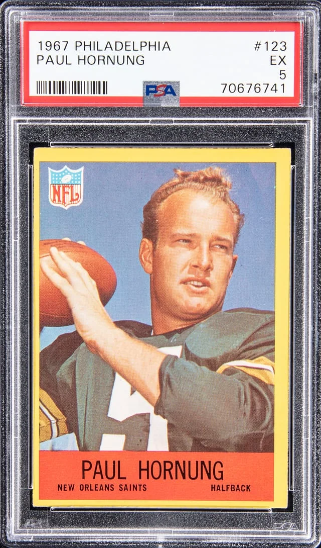 1967 Philadelphia Paul Hornung #123 card image