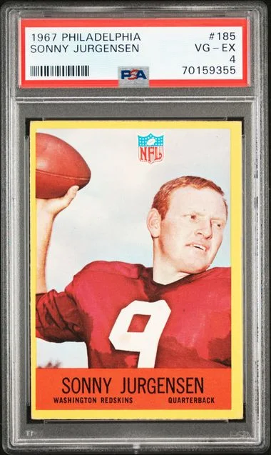 1967 Philadelphia Sonny Jurgensen #185 card image