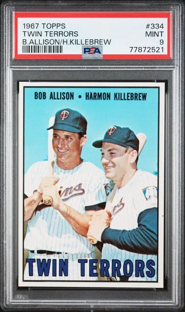 1967 Topps B.Allison/H.Killebrew Twin Terrors #334 card image