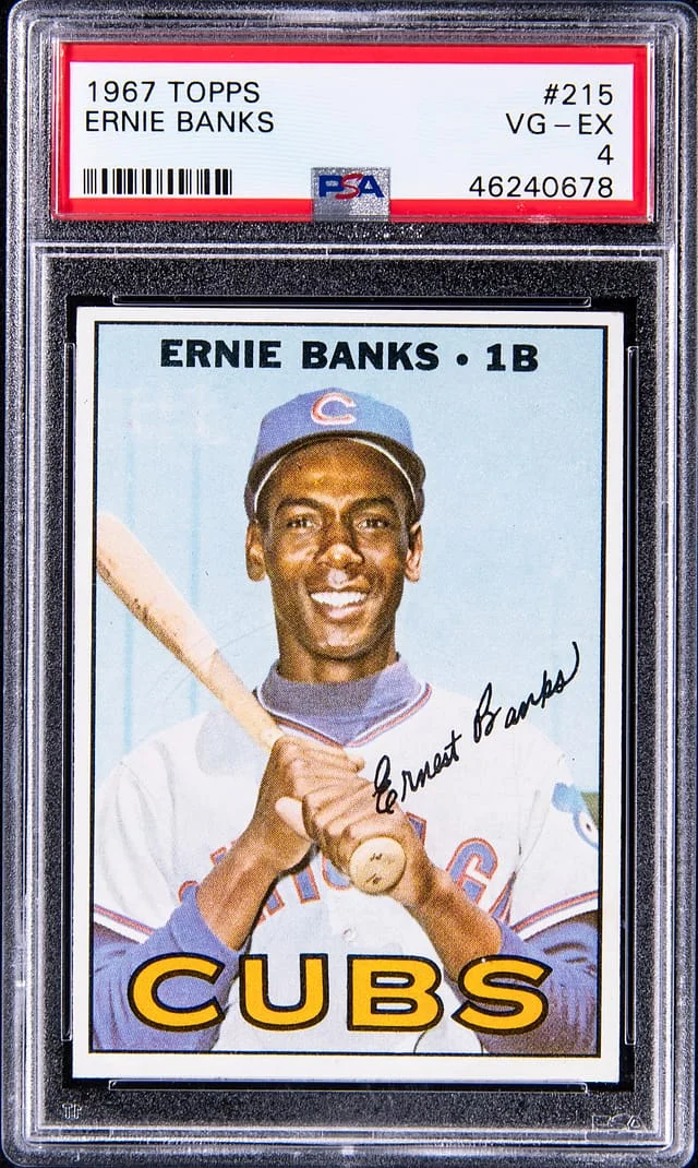 1967 Topps Baseball Ernie Banks #215 card image