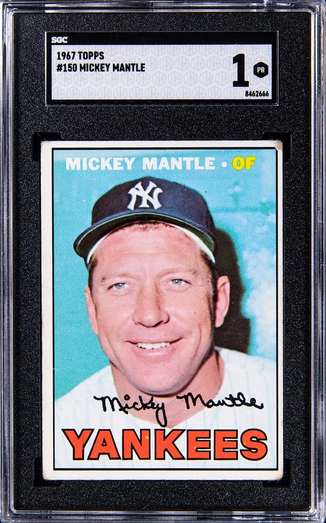 1967 Topps Baseball Mickey Mantle #150 card image