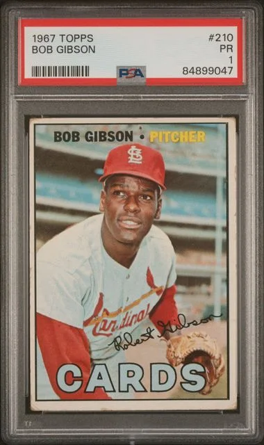 1967 Topps Bob Gibson #210 card image