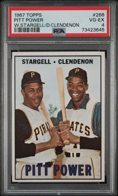 1967 Topps Don Clendenon/Willie Stargell Pitt Power #266 card image