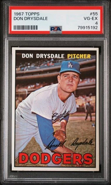 1967 Topps Don Drysdale #55 card image
