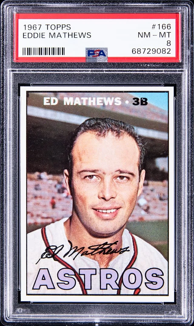 1967 Topps Eddie Mathews #166 card image