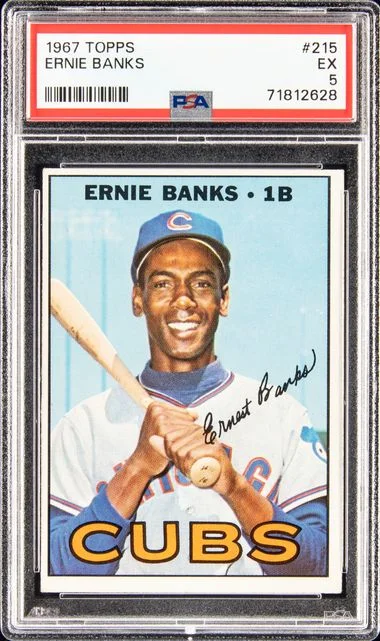 1967 Topps Ernie Banks #215 card image