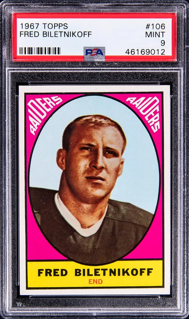 1967 Topps Fred Biletnikoff #106 card image