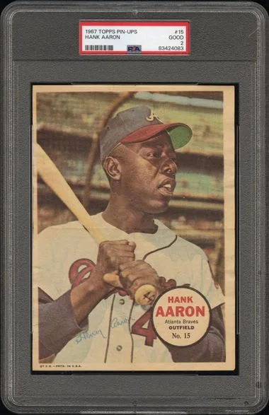 1967 Topps Hank Aaron Pin-Ups #15 card image