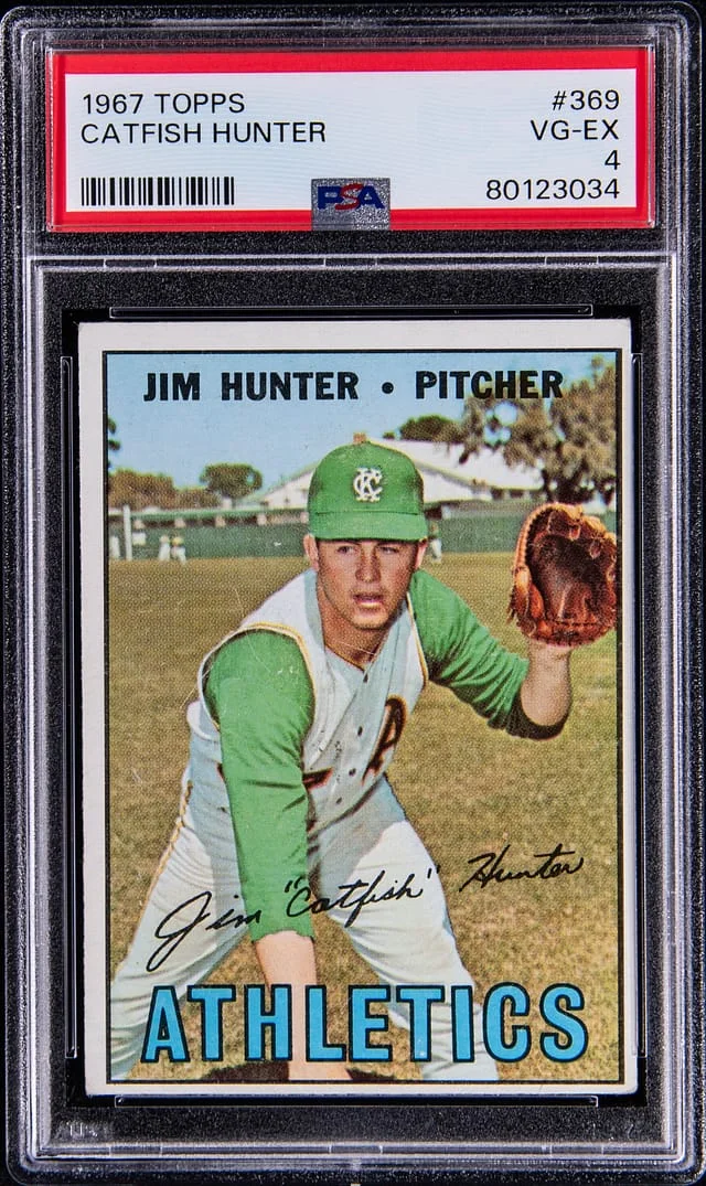 1967 Topps Jim Catfish Hunter #369 card image