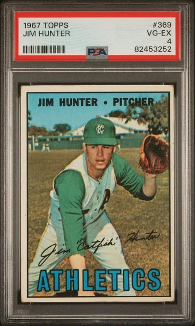 1967 Topps Jim Hunter #369 card image