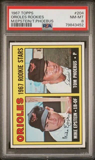 1967 Topps M.Epstein/T.Phoebus Orioles Rookies #204 card image