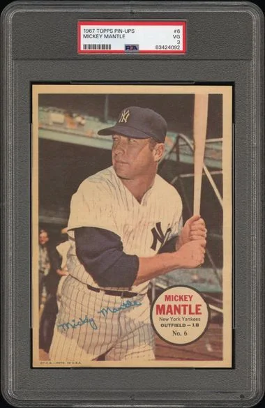 1967 Topps Mickey Mantle Pin-Ups #6 card image