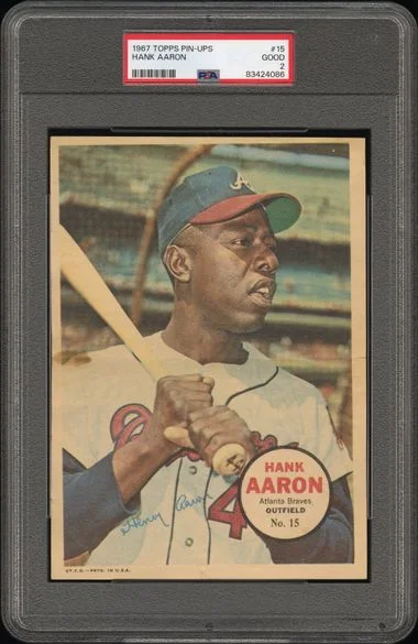 1967 Topps Pin-Ups 1#5 Hank Aaron #no-number card image