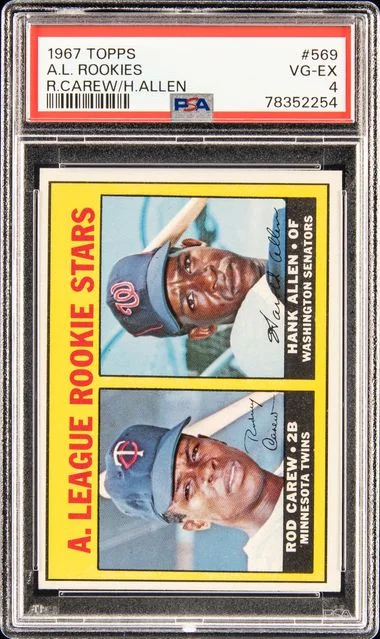 1967 Topps Rod Carew A.L. Rookies #569 card image