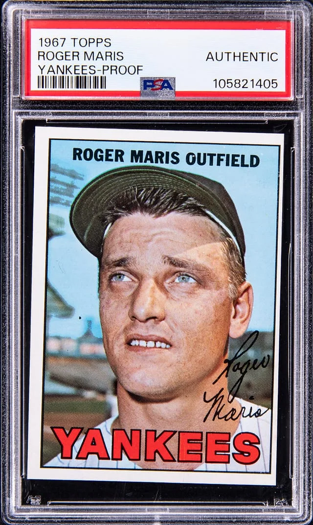 1967 Topps Roger Maris, Yankees Proof #no-number card image