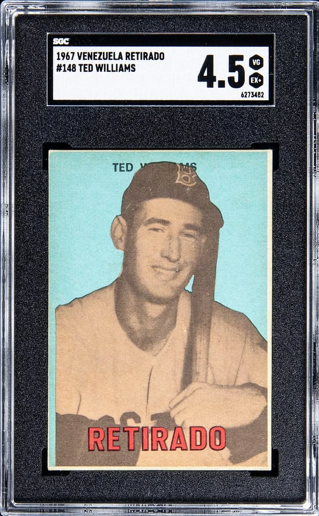 1967 Topps Ted Williams Venezuela Retirado #148 card image
