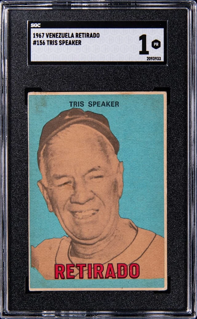 1967 Topps Tris Speaker Venezuela Retirado #156 card image