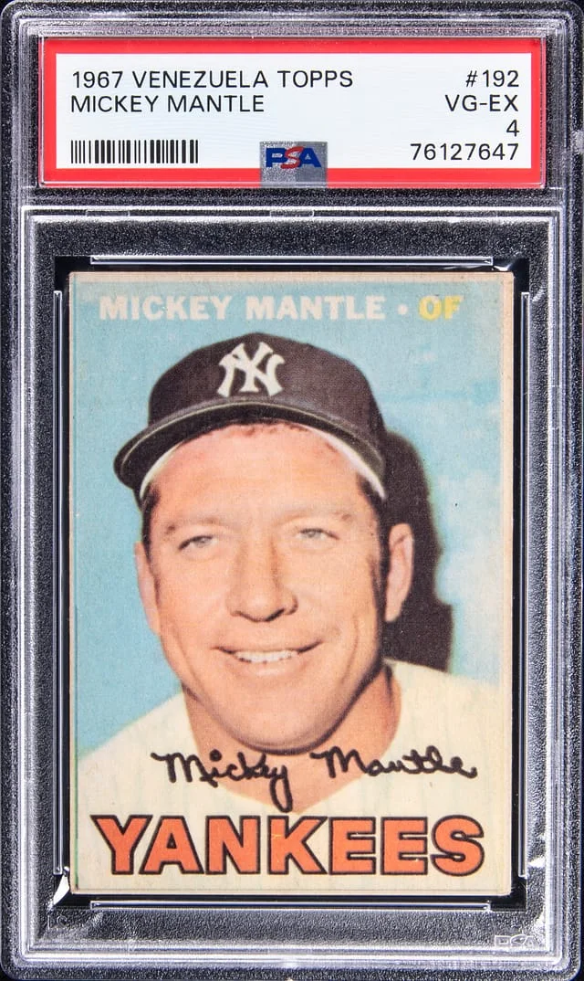 1967 Venezuela Topps Mickey Mantle #192 card image