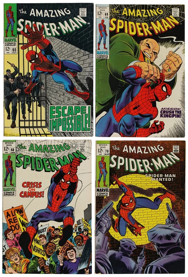 1968-69 Marvel) 4 Books - Raw Cameo Appearance of Vanessa Fisk (Kingpin's Wife) #1st card image