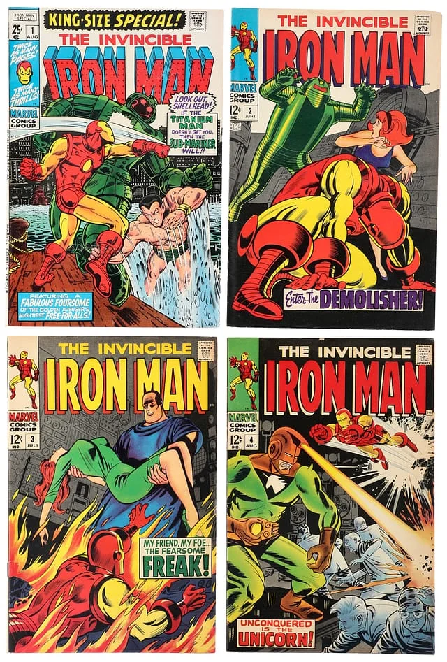 1968-70 Marvel) 4 Books - Raw - 1st Appearance of Demolisher, Death of Demolisher, Appearance Janice Cord #1st card image