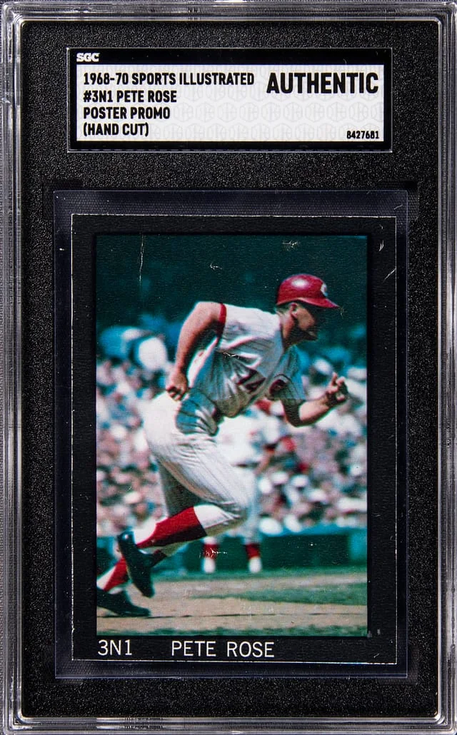 1968-70 Sports Illustrated Poster Promo, Hand Cut Pete Rose #3N1 card image