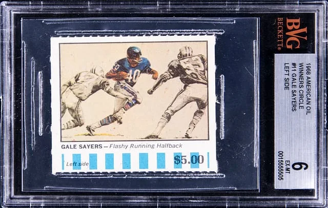 1968 American Oil Winners Circle Left Side Gale Sayers #11 card image