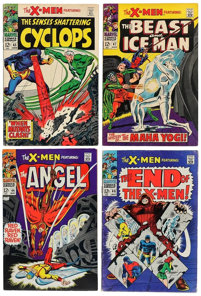 1968 Marvel) 4 Books - Raw Appearance of Red Raven in Silver Age #1st card image