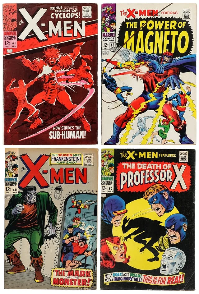 1968 Marvel) 4 Books - Raw - Origin of Cyclops Continued, Appearance of Grotesk #1st card image